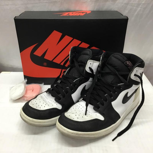 ナイキ NIKE スニーカー スニーカー 555088-108 AIR JORDAN 1 RETRO HIGH OG 27.5cm 箱有 27.5cm ロゴ、文字 白 / ホワイト / X 黒 / ブラック / X 灰 / グレー /  メンズ USED 古着 中古 10122245