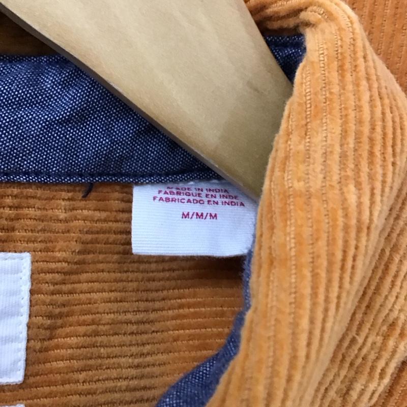 リーバイス Levi s シャツ、ブラウス 長袖 長袖シャツ コーデュロイシャツ カジュアルシャツ M ロゴ、文字 橙 / オレンジ /  メンズ USED 古着 中古 10149579