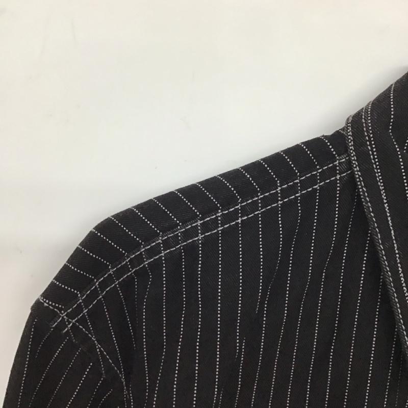 ショットブロス SCHOTT BROS. ジャケット、上着 ジャケット、ブレザー 3122066 ショットオールドヒッコリーデニムジャケット アウター L ストライプ 黒 / ブラック /  メンズ USED 古着 中古 10134373
