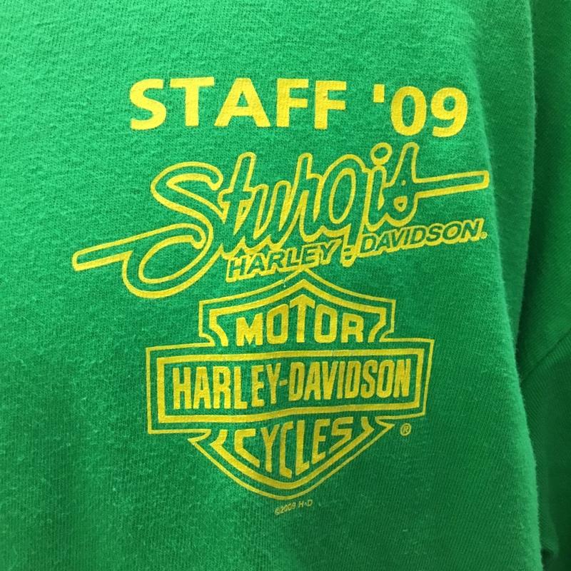 ハーレーダビッドソン Harley-Davidson Tシャツ 半袖 半袖カットソー プリントTシャツ クルーネックカットソー 00s L プリント 緑 / グリーン /  メンズ USED 古着 中古 10114891