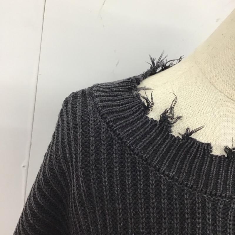 ジーナシス JEANASIS ニット、セーター 長袖 FREE 無地 黒 / ブラック /  レディース USED 古着 中古 10121744