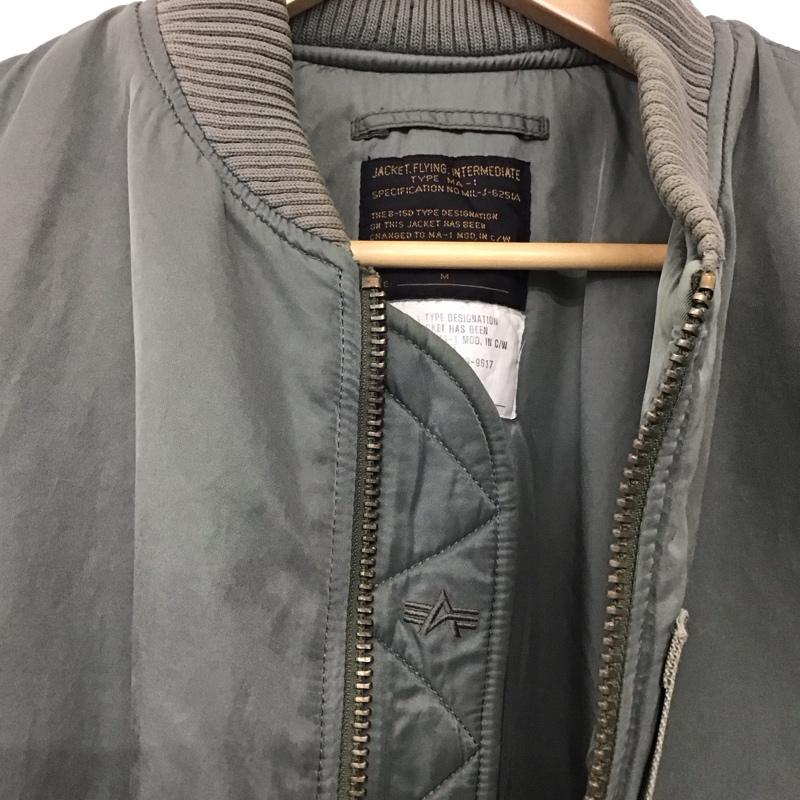 アルファインダストリー Alpha Industries ジャケット、上着 ジャンパー、ブルゾン ミリタリージャケット ジップアップジャケット アウター M 無地 カーキ / カーキ /  メンズ USED 古着 中古 10145241