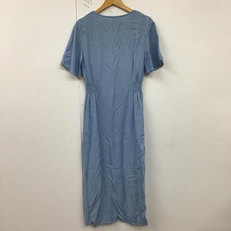 ザラ ZARA ワンピース ロングスカート L 無地 水色 / ライトブルー /  レディース USED 古着 中古 10129174