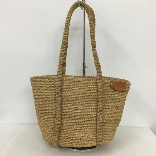 アニエス・ベー agnes b. ハンドバッグ ハンドバッグ UAX02-01 TANAラフィアトートバッグ ロゴ、文字 ベージュ / ベージュ /  レディース USED 古着 中古 10142091