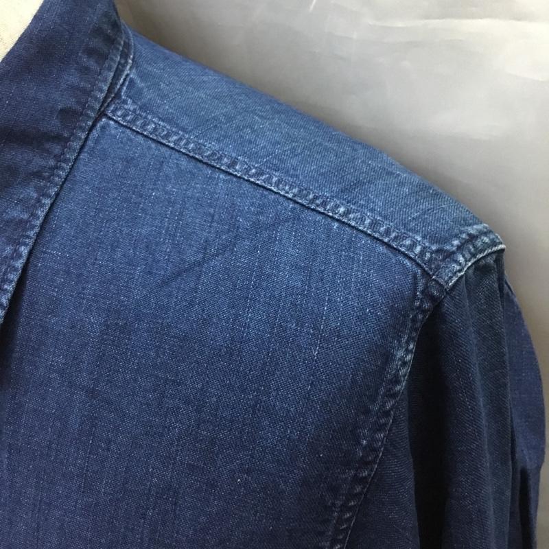 フォーティーファイブアールピーエム 45RPM シャツ、ブラウス 長袖 インディゴ染め 3 ワンポイント インディゴ / インディゴ /  メンズ USED 古着 中古 10118970