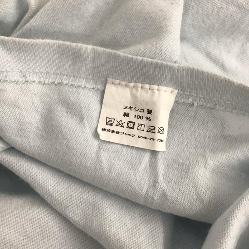 ステューシー STUSSY Tシャツ 半袖 半袖カットソー プリントTシャツ クルーネックカットソー M ロゴ、文字 水色 / ライトブルー /  メンズ USED 古着 中古 10148252