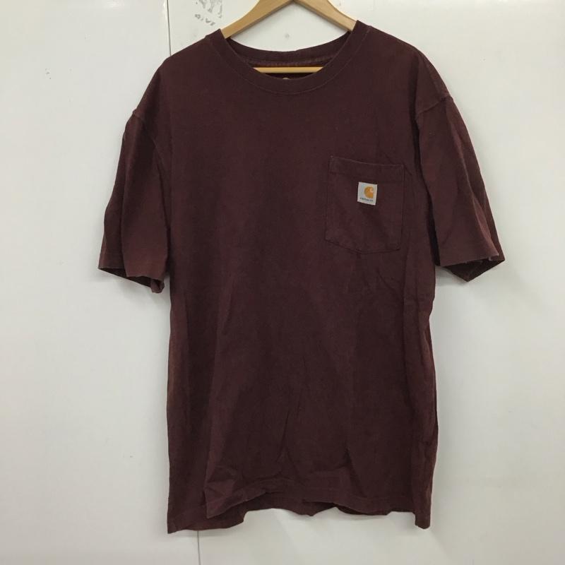 カーハート Carhartt Tシャツ 半袖 M 無地 えんじ / ワインレッド /  メンズ USED 古着 中古 10128555