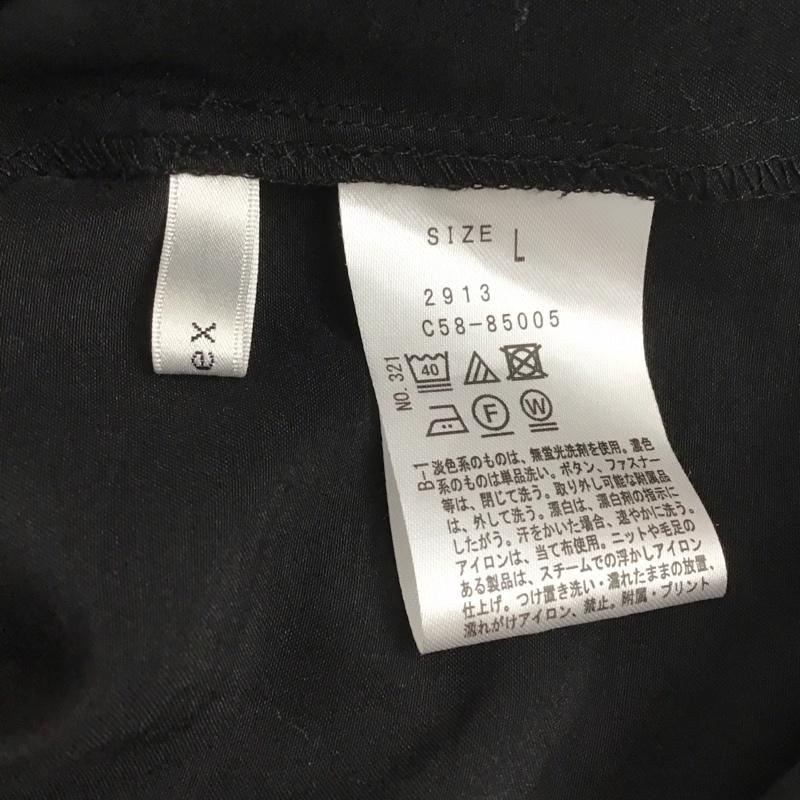インデックス index シャツ、ブラウス 半袖 L 無地 黒 / ブラック /  レディース USED 古着 中古 10139928