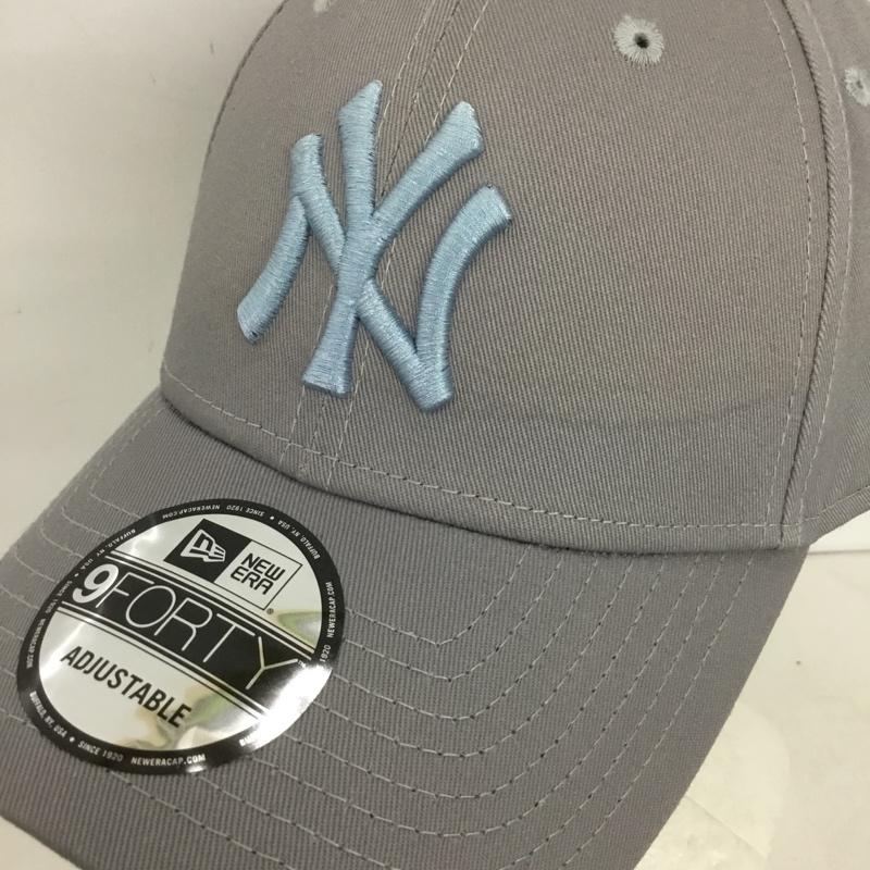 ニューエラ NEW ERA 帽子 キャップ NY 9FORTY ロゴ、文字 灰 / グレー /  メンズ USED 古着 中古 10143650
