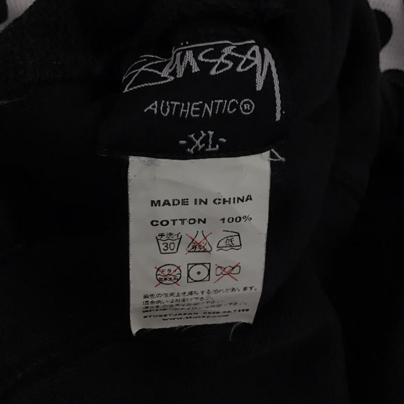 ステューシー STUSSY パーカー 長袖 ジップアップパーカー リバーシブル XL ロゴ、文字 X ドット 黒 / ブラック / X 白 / ホワイト /  メンズ USED 古着 中古 10144856