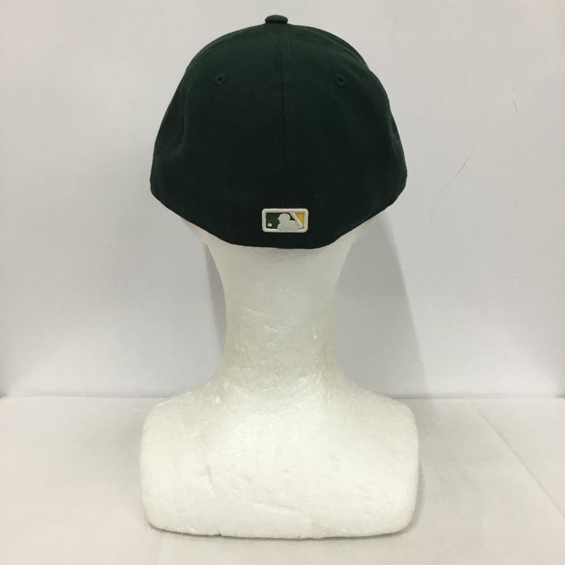 ニューエラ NEW ERA 帽子 キャップ OAKLAND ATHLETICS 59FIFTY 57.7cm ロゴ、文字 緑 / グリーン /  メンズ USED 古着 中古 10125180