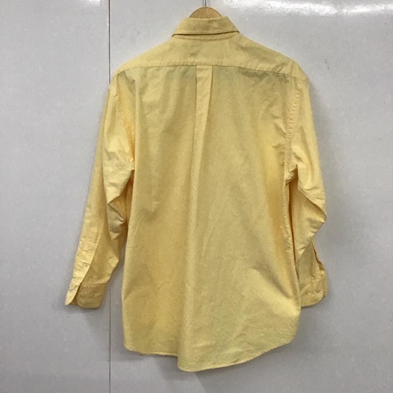 ポロバイラルフローレン Polo by RALPH LAUREN シャツ、ブラウス 長袖 長袖シャツ 無地シャツ カラーシャツ ボタンダウンシャツ M ロゴ、文字 黄 / イエロー /  メンズ USED 古着 中古 10131160