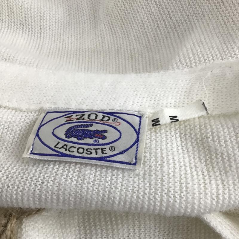 ラコステ LACOSTE カーディガン 長袖 M 無地 白 / ホワイト /  メンズ USED 古着 中古 10105687