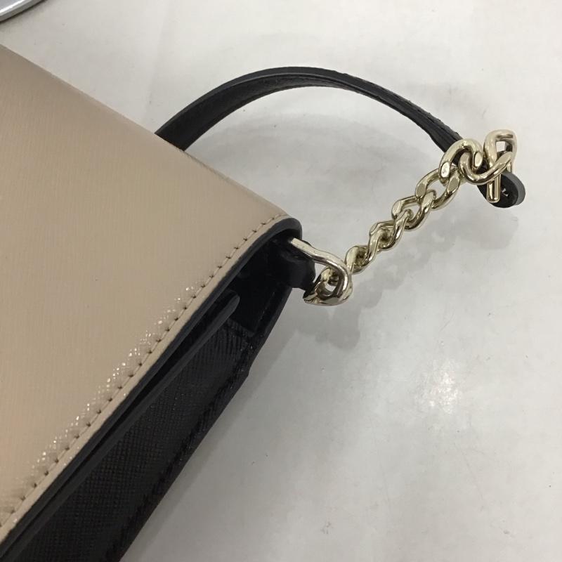 ケイトスペード Kate Spade ショルダーバッグ ショルダーバッグ バイカラー ロゴ、文字 黒 / ブラック / X ベージュ / ベージュ /  レディース USED 古着 中古 10123181