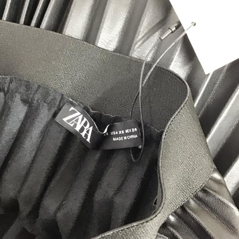 ザラ ZARA スカート ロングスカート タグ付 XS 無地 黒 / ブラック /  レディース USED 古着 中古 10121527