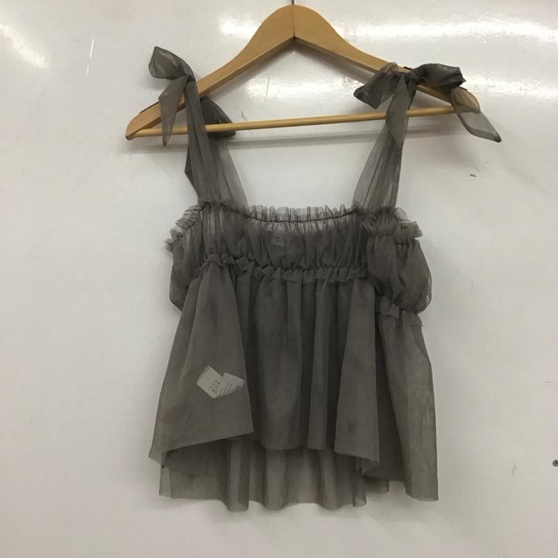 ザラ ZARA キャミソール キャミソール チュール ビスチェ S 無地 灰 / グレー /  レディース USED 古着 中古 10136904