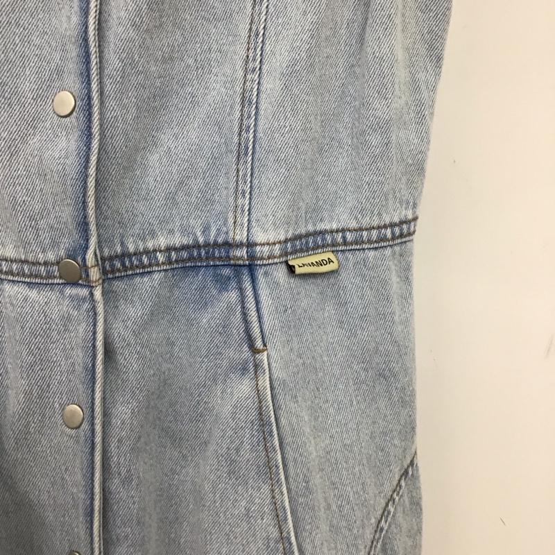 ラバンダ LAVANDA ワンピース ロングスカート ロングワンピース フレアスカート 無地 インディゴ / インディゴ /  レディース USED 古着 中古 10149648