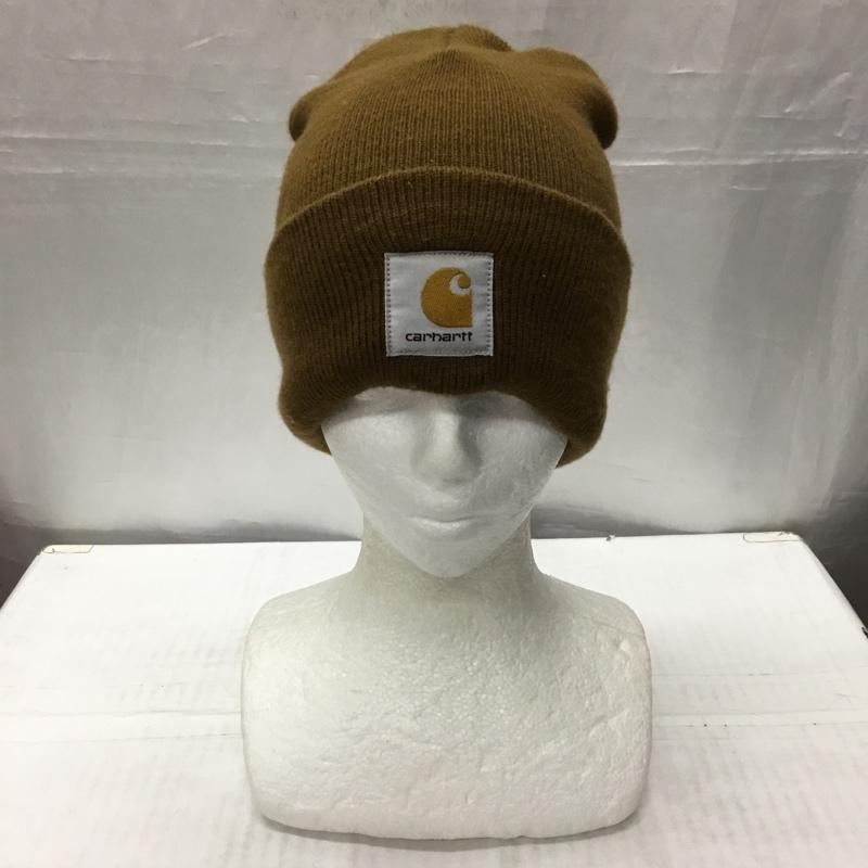 カーハート Carhartt 帽子 ニット帽 I020222 ACRYLIC WATCH HAT ロゴ、文字 キャメル / キャメル /  メンズ USED 古着 中古 10115593