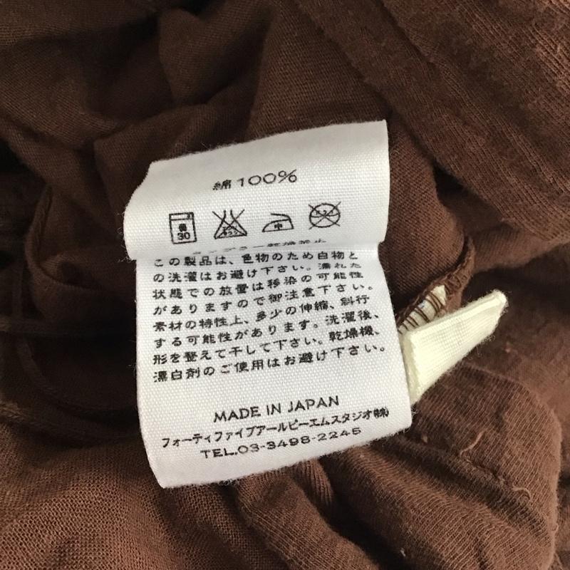 フォーティーファイブアールピーエム 45RPM ワンピース ひざ丈スカート コットン ノースリーブ 膝下丈 1 ワンポイント 茶 / ブラウン /  レディース USED 古着 中古 10117225