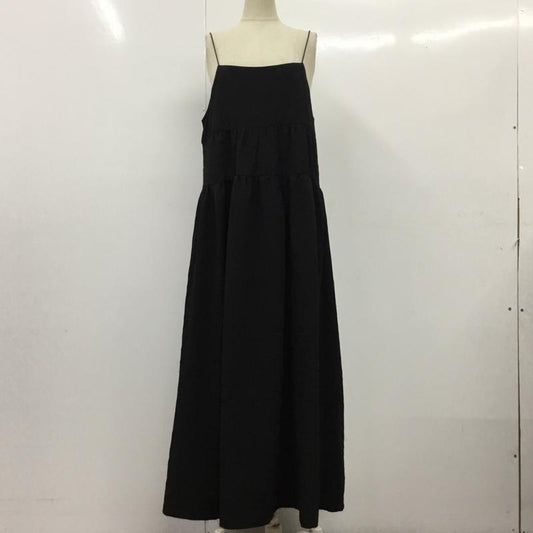ダブルクローゼット w closet ワンピース ロングスカート ノースリーブワンピース ロングワンピース フレアワンピース FREE 総柄 黒 / ブラック /  レディース USED 古着 中古 10118566