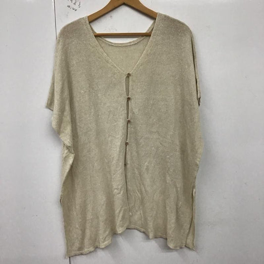 スタディオクリップ studio CLIP カーディガン 半袖 FREE 無地 ベージュ / ベージュ /  レディース USED 古着 中古 10129856