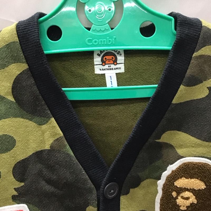 ベイプ BAPE カーディガン 長袖 長袖カーディガン 前開き スウェットカーディガン 110cm カモフラージュ柄・迷彩 マルチカラー / マルチカラー /  ボーイズ USED 古着 中古 10111669