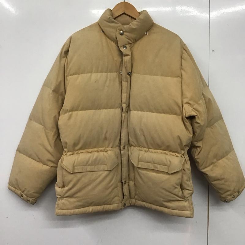 ザノースフェイス THE NORTH FACE ジャケット、上着 ジャンパー、ブルゾン ダウンジャケット アウター ジップアップジャケット 80s 現状品 L ロゴ、文字 ベージュ / ベージュ /  メンズ USED 古着 中古 10144788