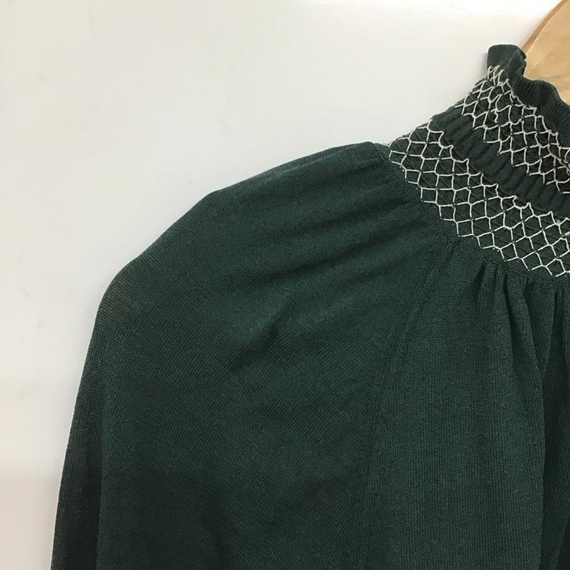 ザラ ZARA カットソー 長袖 M 無地 緑 / グリーン /  レディース USED 古着 中古 10139496