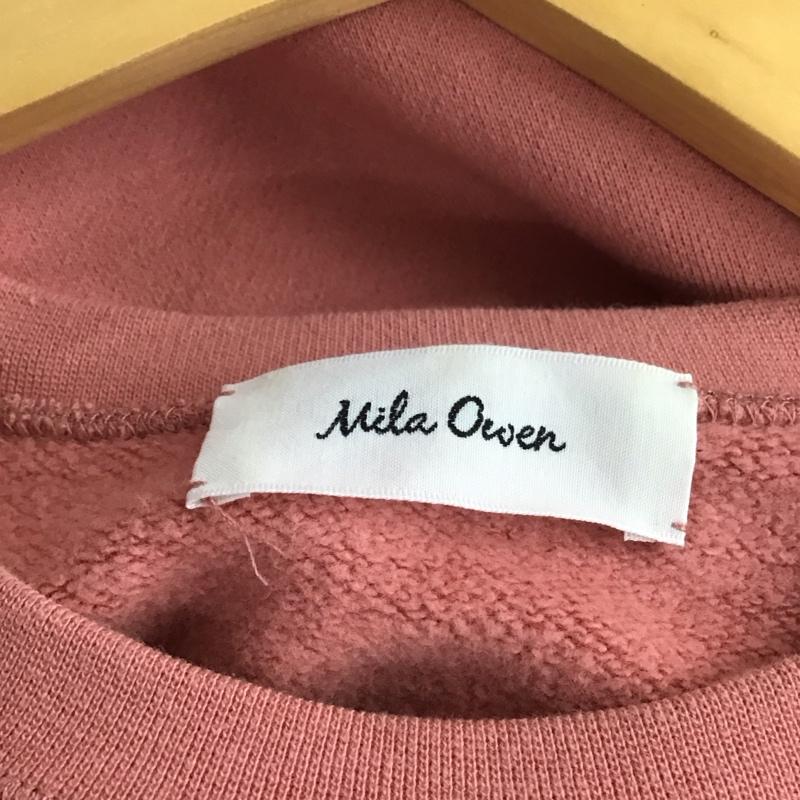 ミラオーウェン Mila Owen トレーナー 長袖 09WCT201243 スウェット 裏起毛 無地 桃 / ピンク /  レディース USED 古着 中古 10139137