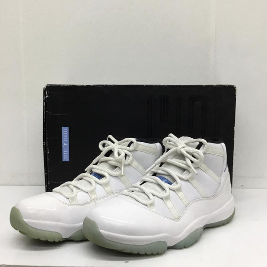 ナイキ NIKE スニーカー スニーカー AIR JORDAN 11 RETRO 378037-117 28.0cm ロゴ、文字 白 / ホワイト / X 水色 / ライトブルー /  メンズ USED 古着 中古 10122374