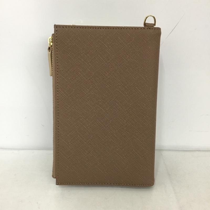 サマンサタバサ プチチョイス Samantha Thavasa Petit Choice ショルダーバッグ ショルダーバッグ ウェーブフラップスマホショルダー 財布 箱有 ロゴ、文字 えんじ / ワインレッド / X 茶 / ブラウン /  レディース USED 古着 中古 10145203