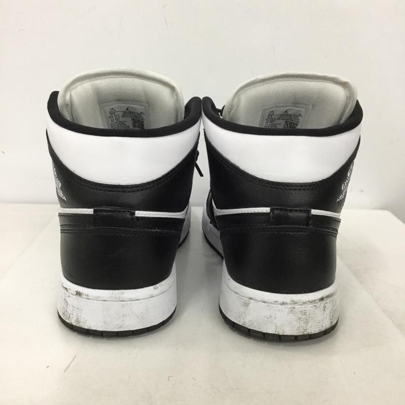 ナイキ NIKE スニーカー スニーカー DV0991-101 WMNS AIR JORDAN 1 MID 27.5cm 27.5cm ロゴ、文字 白 / ホワイト / X 黒 / ブラック /  メンズ USED 古着 中古 10148392
