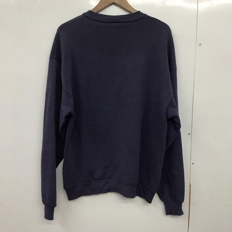 ベルバシーン Velva Sheen トレーナー 長袖 長袖トレーナー スウェット クルーネック プルオーバー 90s L プリント 紺 / ネイビー /  メンズ USED 古着 中古 10150657