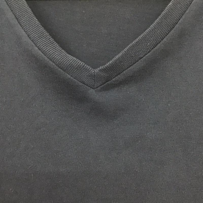 ポロラルフローレン POLO RALPH LAUREN Tシャツ 半袖 半袖カットソー 無地Tシャツ Vネックカットソー M ロゴ、文字 紺 / ネイビー /  メンズ USED 古着 中古 10132317