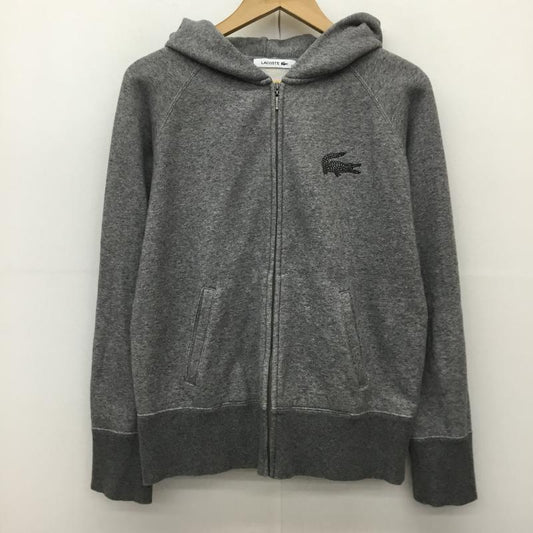ラコステ LACOSTE パーカー 長袖 36 ワンポイント 灰 / グレー /  レディース USED 古着 中古 10142026