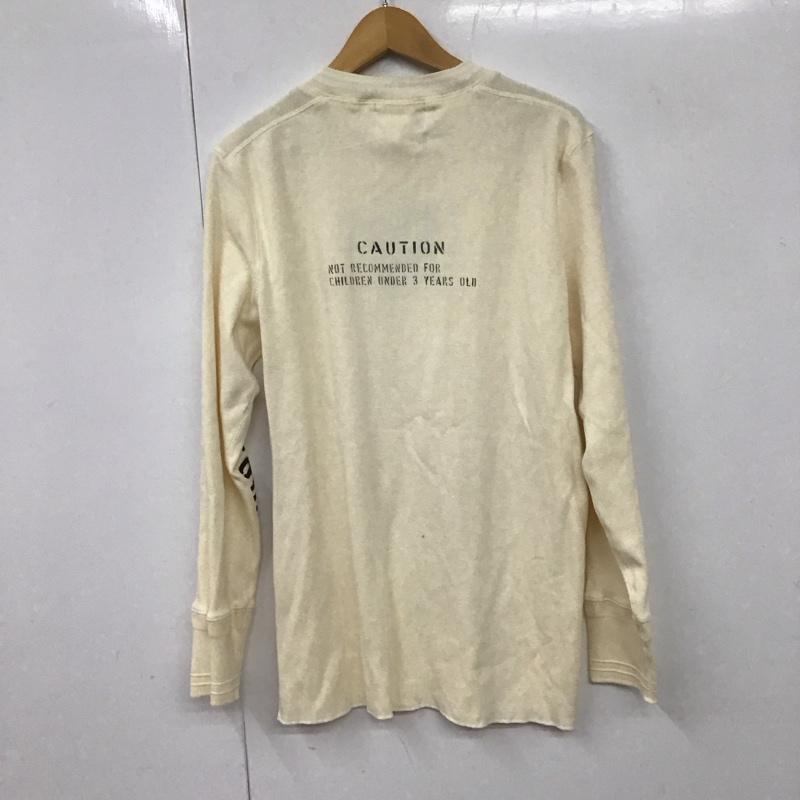 ウィアード WEIRDO カットソー 長袖 長袖カットソー 無地カットソー ヘンリーネック XL ロゴ、文字 アイボリー / アイボリー /  メンズ USED 古着 中古 10130488