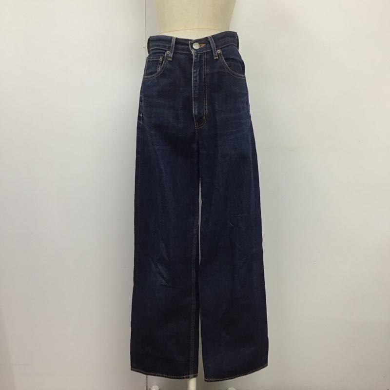 アズールバイマウジー AZUL BY MOUSSY パンツ デニム、ジーンズ 250aaw11-a012 ハイウエストパンツ デニムパンツ ワイドパンツ 26インチ 無地 インディゴ / インディゴ /  レディース USED 古着 中古 10124127