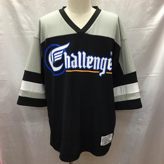 チャレンジャー CHALLENGER カットソー 半袖 clg-cs 022-002 CHALLENGER85HockeyTee プリントTシャツ Vネックカットソー L プリント マルチカラー / マルチカラー /  メンズ USED 古着 中古 10121426