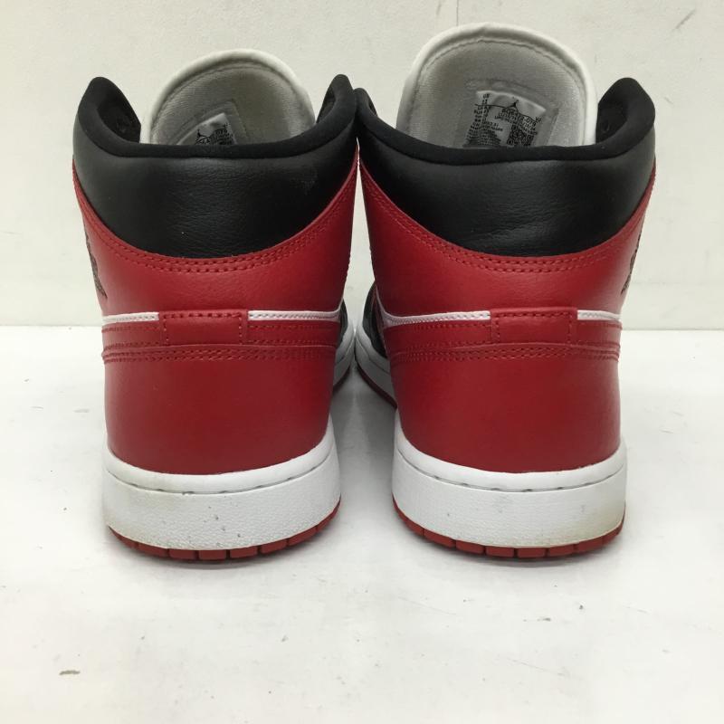 ナイキ NIKE スニーカー スニーカー BQ6472-079 Women s Air Jordan 1 Mid Bred Toe 28.0cm ロゴ、文字 白 / ホワイト / X 黒 / ブラック / X 赤 / レッド /  メンズ USED 古着 中古 10139003