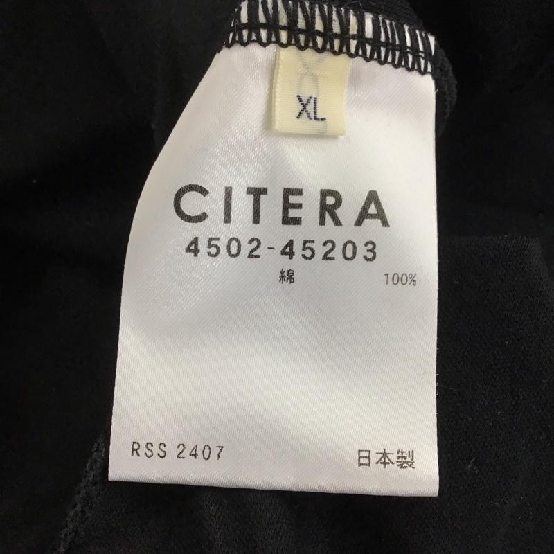 シテラ CITERA Tシャツ 長袖 XL 無地 黒 / ブラック /  メンズ USED 古着 中古 10143358