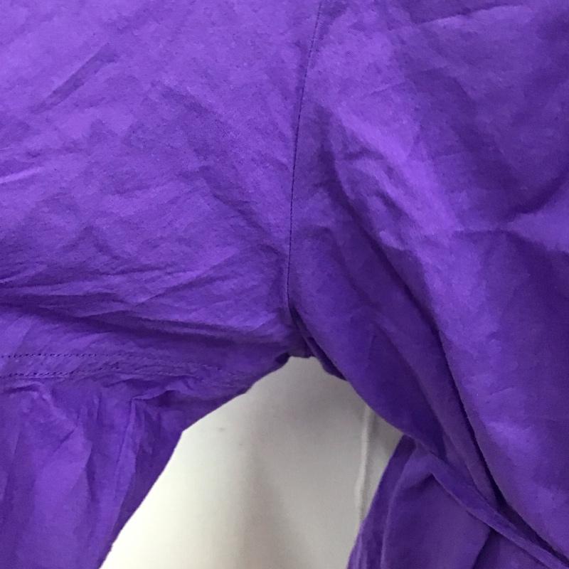 ローリーズファーム LOWRYS FARM ワンピース ロングスカート LF720007TK Vネック 前開き 長袖 FREE 無地 紫 / パープル /  レディース USED 古着 中古 10116324