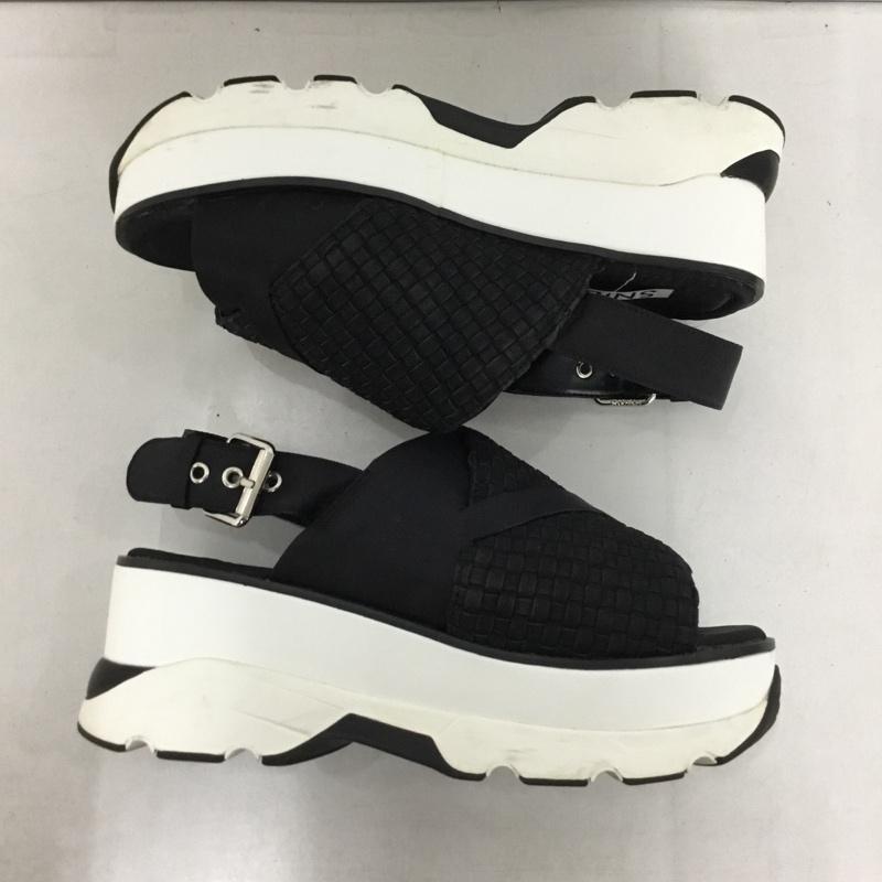 スナイデル SNIDEL サンダル サンダル SWGS202620 スニーカーソールサンダル 厚底 M 無地 黒 / ブラック / X 白 / ホワイト /  レディース USED 古着 中古 10145608