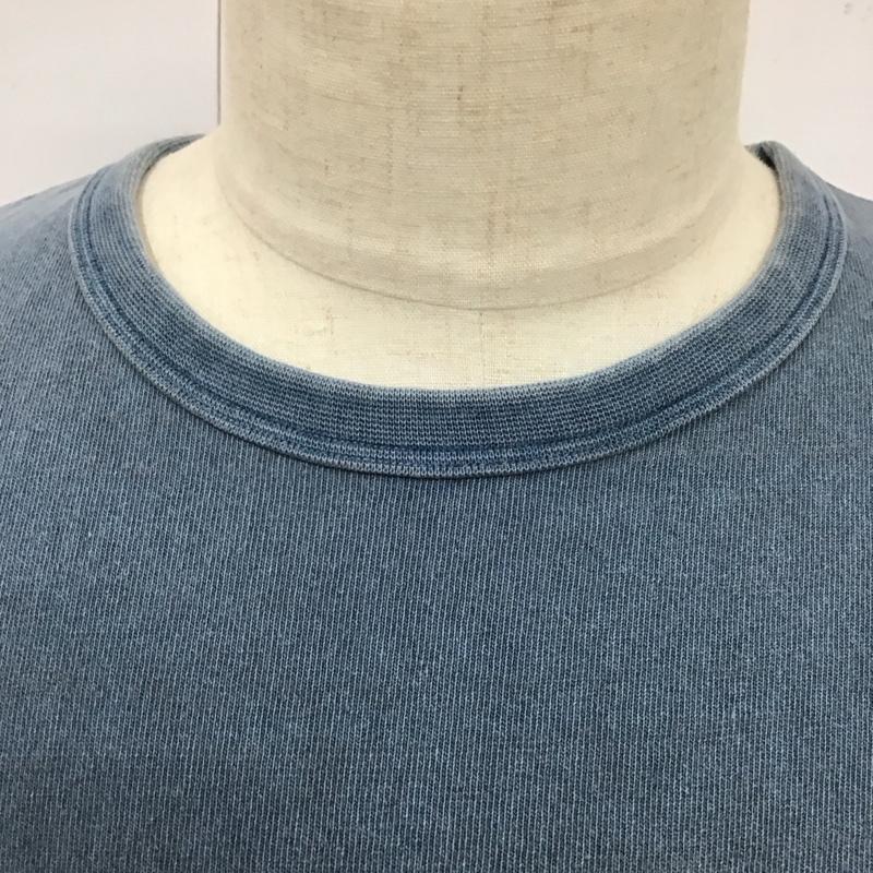 ザノースフェイス THE NORTH FACE Tシャツ 長袖 NT81732 PIGMENT DYE TEE ロンT L ロゴ、文字 青 / ブルー /  メンズ USED 古着 中古 10115596
