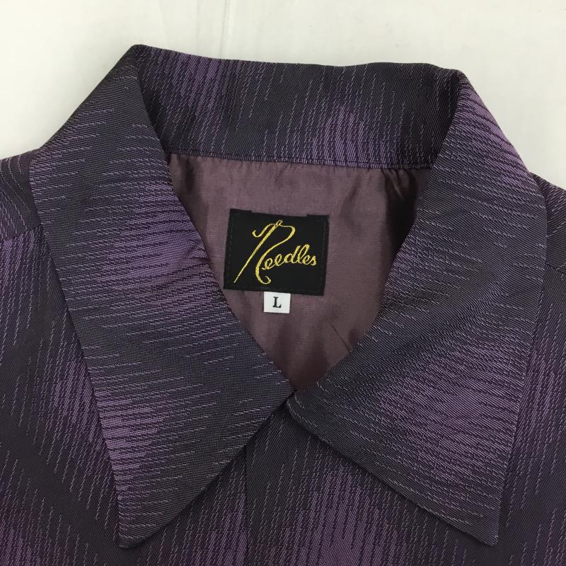 ニードルス Needles シャツ、ブラウス 半袖 レーヨン　MR151 L 総柄 紫 / パープル /  メンズ USED 古着 中古 10127269