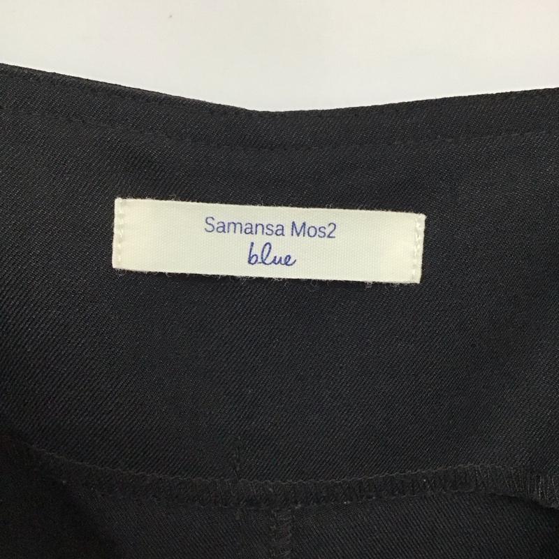 サマンサモスモスブルー Samansa Mos2 blue ワンピース ロングスカート ロングワンピース ジャンパースカート FREE 無地 黒 / ブラック /  レディース USED 古着 中古 10149333