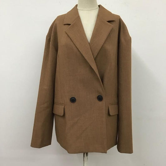 スライ SLY ジャケット、上着 ジャケット、ブレザー 010ESW30-0960 BOXY DOUBLE JACKET 1 無地 茶 / ブラウン /  レディース USED 古着 中古 10123871