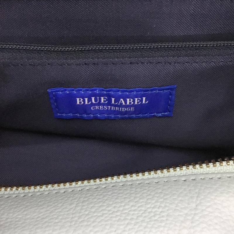 ブルーレーベル・クレストブリッジ BLUE LABEL CRESTBRIDGE ハンドバッグ ハンドバッグ メタルハンドルレザートート ショルダー ロゴ、文字 水色 / ライトブルー / X 金 / ゴールド /  レディース USED 古着 中古 10144902