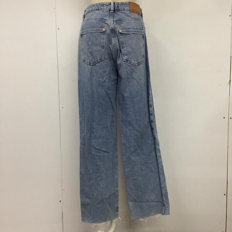 ザラ ZARA パンツ デニム、ジーンズ デニムパンツ ストレートパンツ ワイドパンツ カジュアルパンツ 36 無地 インディゴ / インディゴ /  レディース USED 古着 中古 10117948