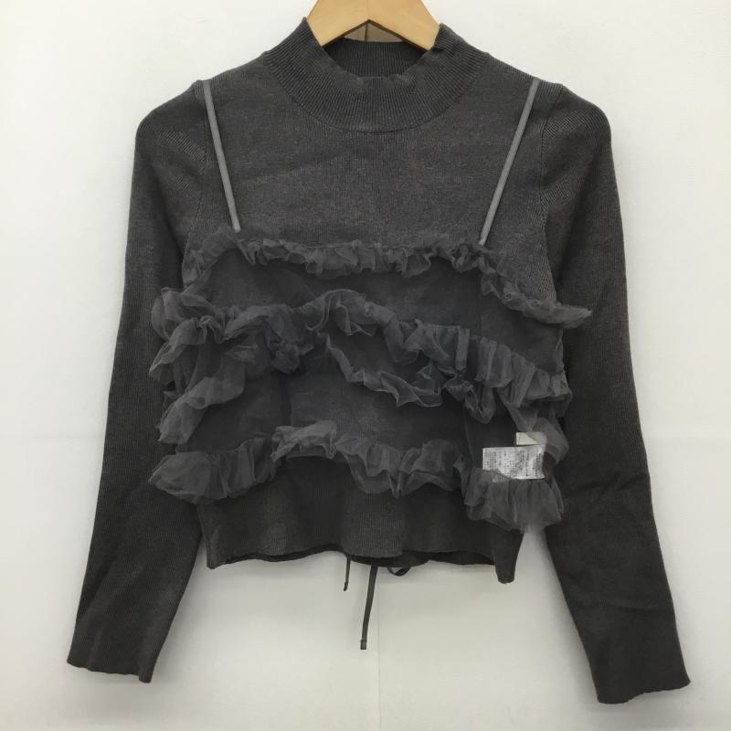 チコ CHICO アンサンブルニット 長袖 CHZ1032405A0006 FREE 無地 チャコールグレー / チャコールグレー /  レディース USED 古着 中古 10142529