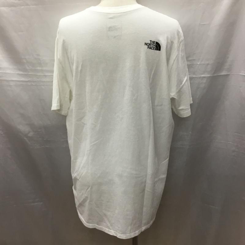 ザノースフェイス THE NORTH FACE Tシャツ 半袖 半袖カットソー プリントTシャツ クルーネックカットソー XL プリント 白 / ホワイト /  メンズ USED 古着 中古 10116692